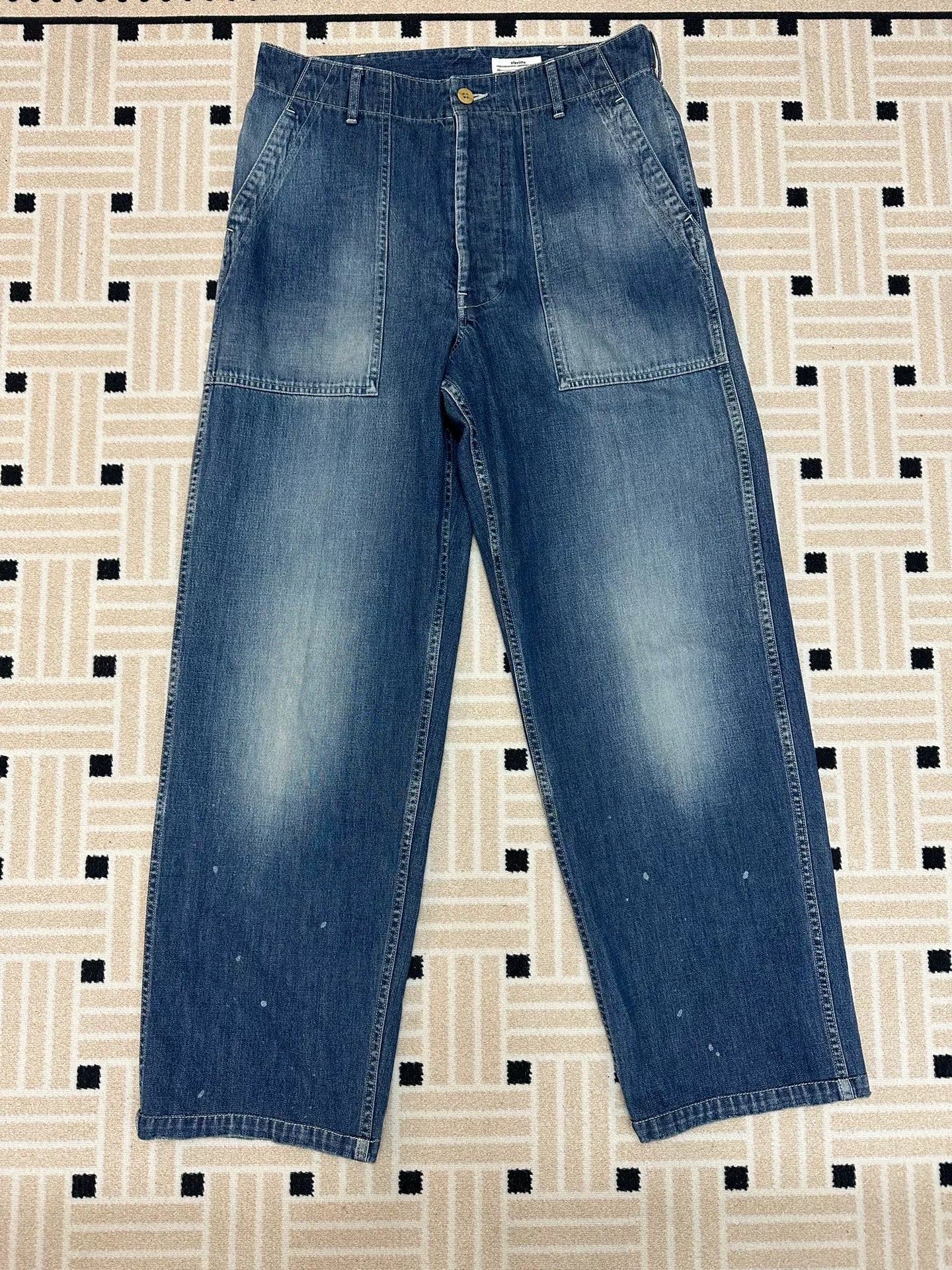 VISVIM SS BENNING DAMAGED DENIM PANTS