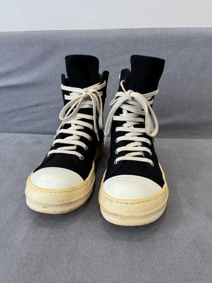 rick owens canvas high top sneakers size 40