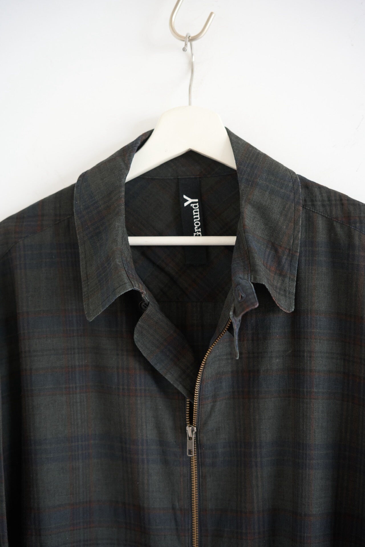 Yohji Yamamoto 24SS Plaid Zip Shirt