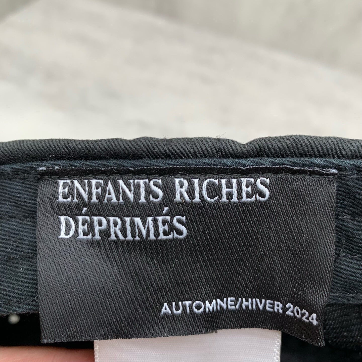 black embroidered duckbill cap by erd