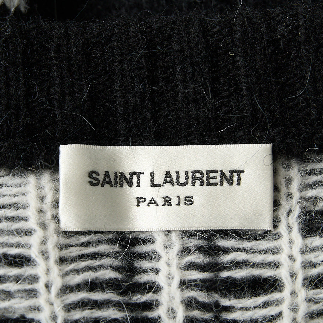 Saint Laurent Men's Zigzag Pattern Sweater