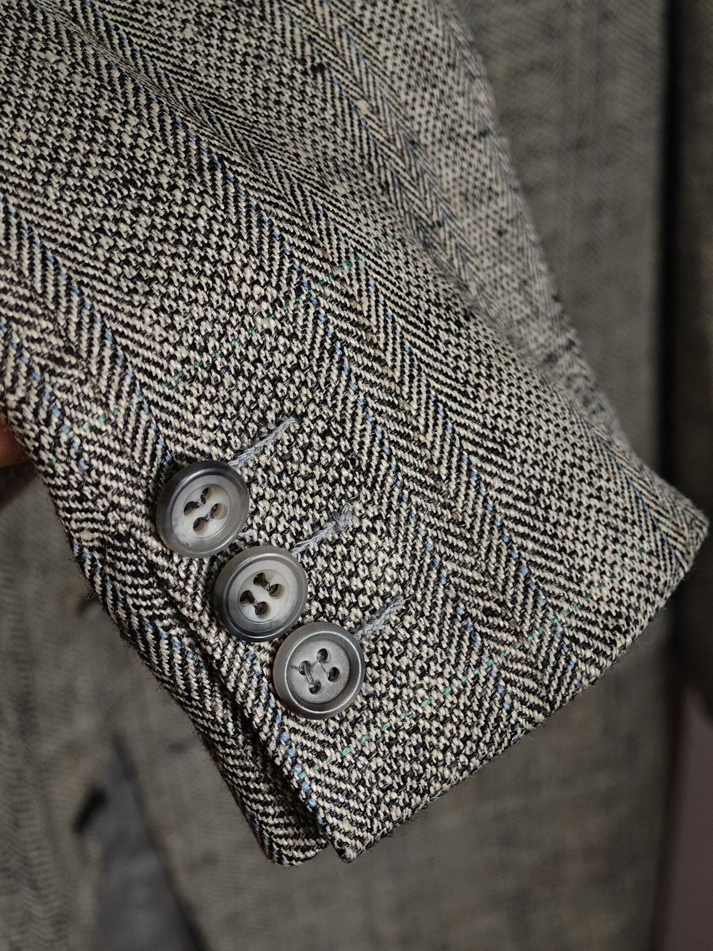 Zegna Gray Wool Linen Blazer
