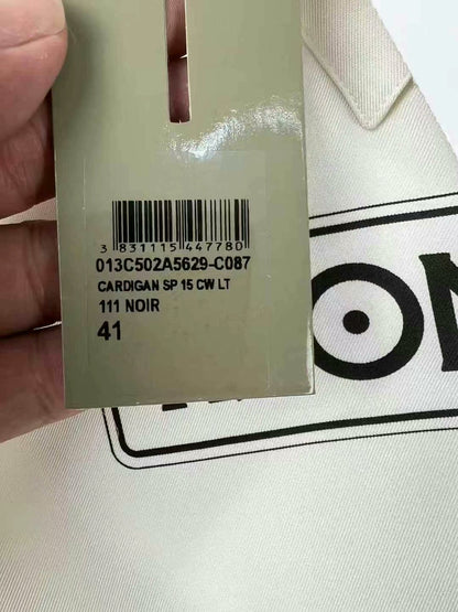 dior long sleeve silk artist logo shirt