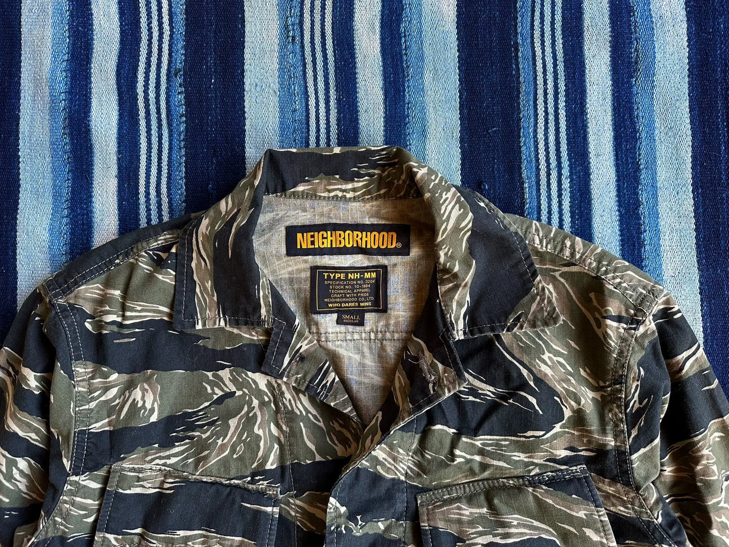 neighborhood camo military-style jacket