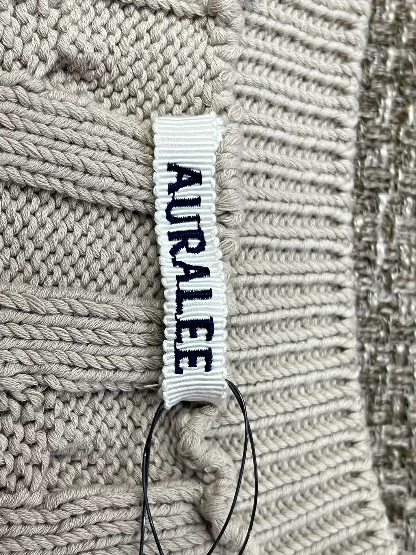 Auralee College Cable Knit Sweater