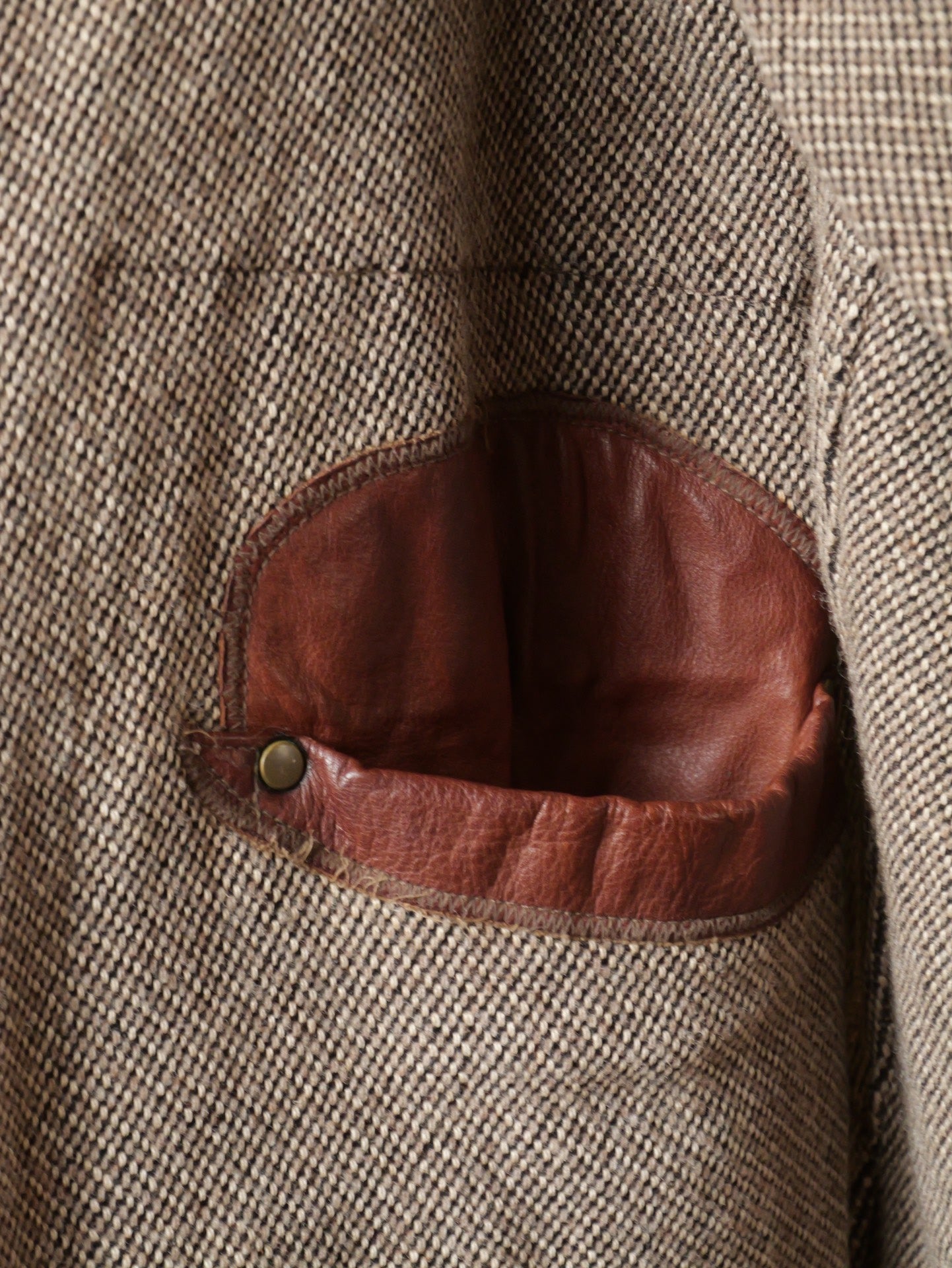 Kapital Woven Leather Patchwork Jacket
