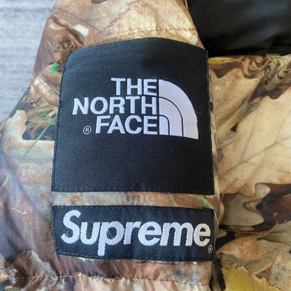 supreme x north face camouflage down jacket
