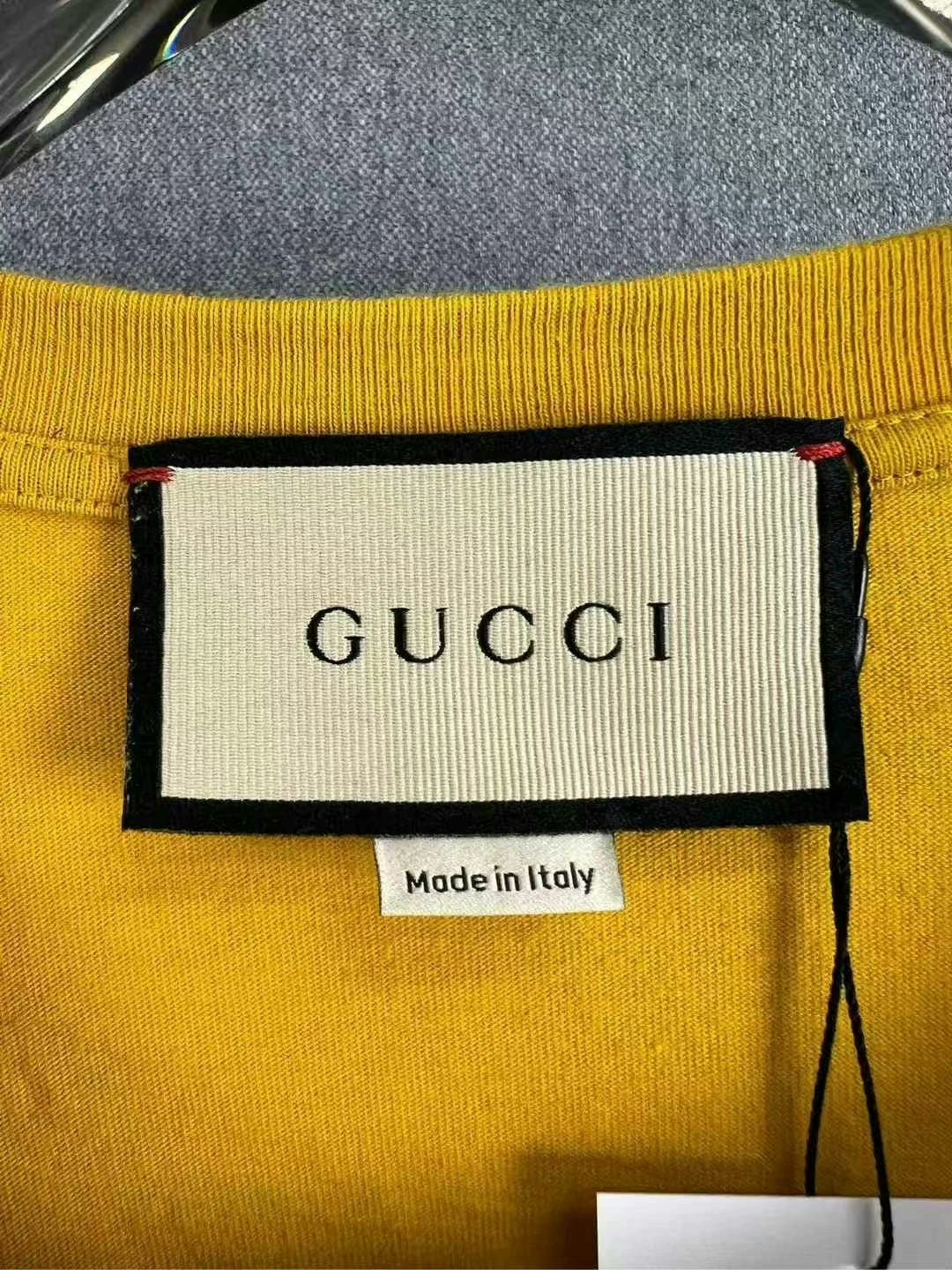 gucci animal print rabbit short sleeve shirt