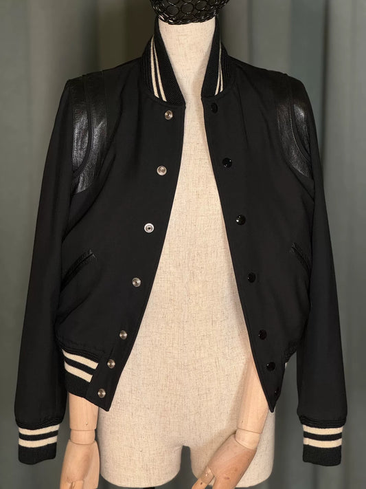 Saint Laurent SLP Black Varsity Jacket