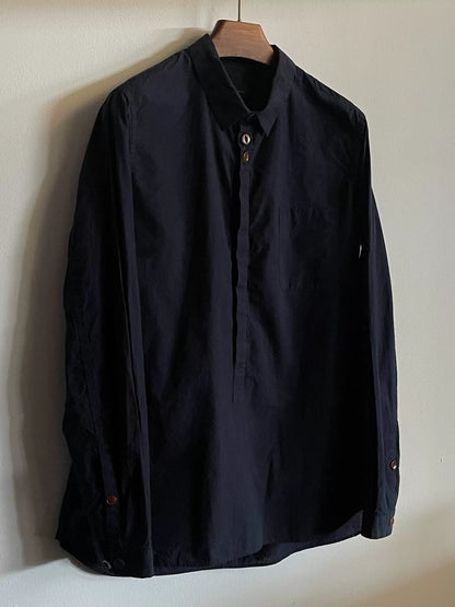 navy henley collar shirt from Undercover