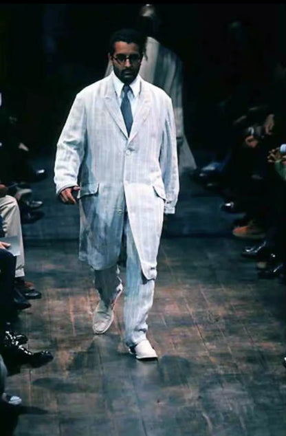 Yohji Yamamoto Striped Linen Blazer