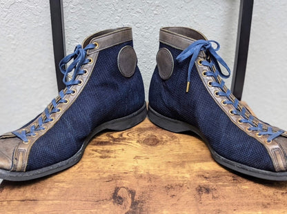 CLINCH x NITEKLUB Indigo Sashiko Boxing Boots