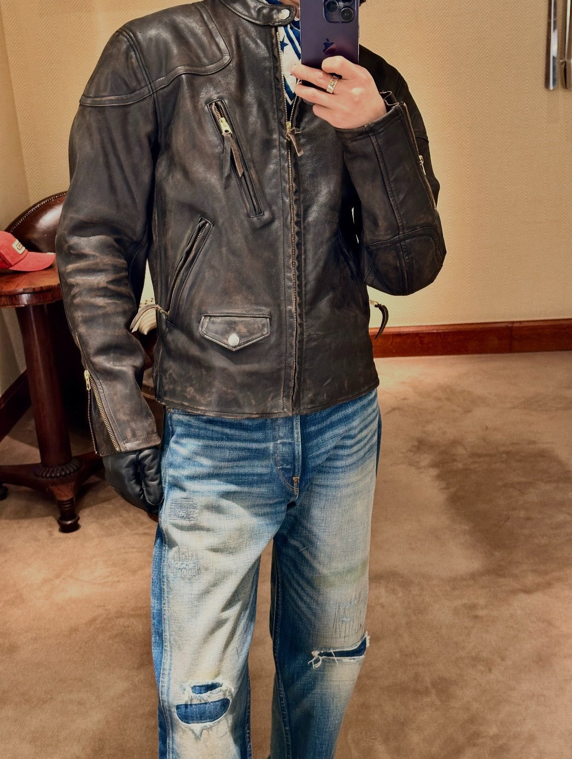 Ralph Lauren RRL Motorcycle Leather Jacket
