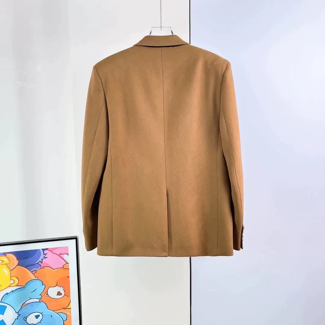 Saint Laurent Wool Double-Breasted Coat