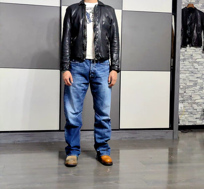 Giorgio Brato Leather Jacket Size 48