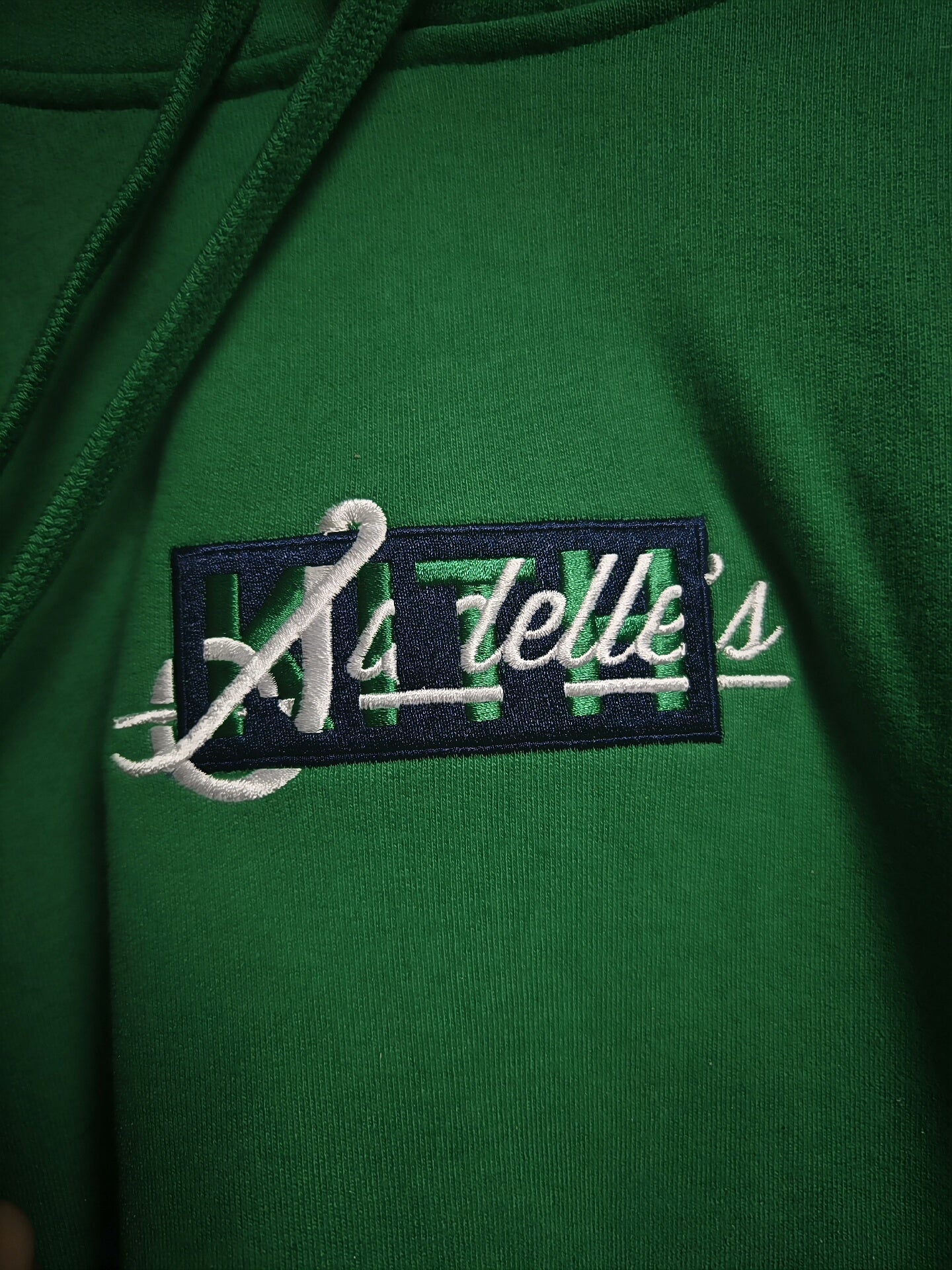 kith sadelles box logo green hoodie