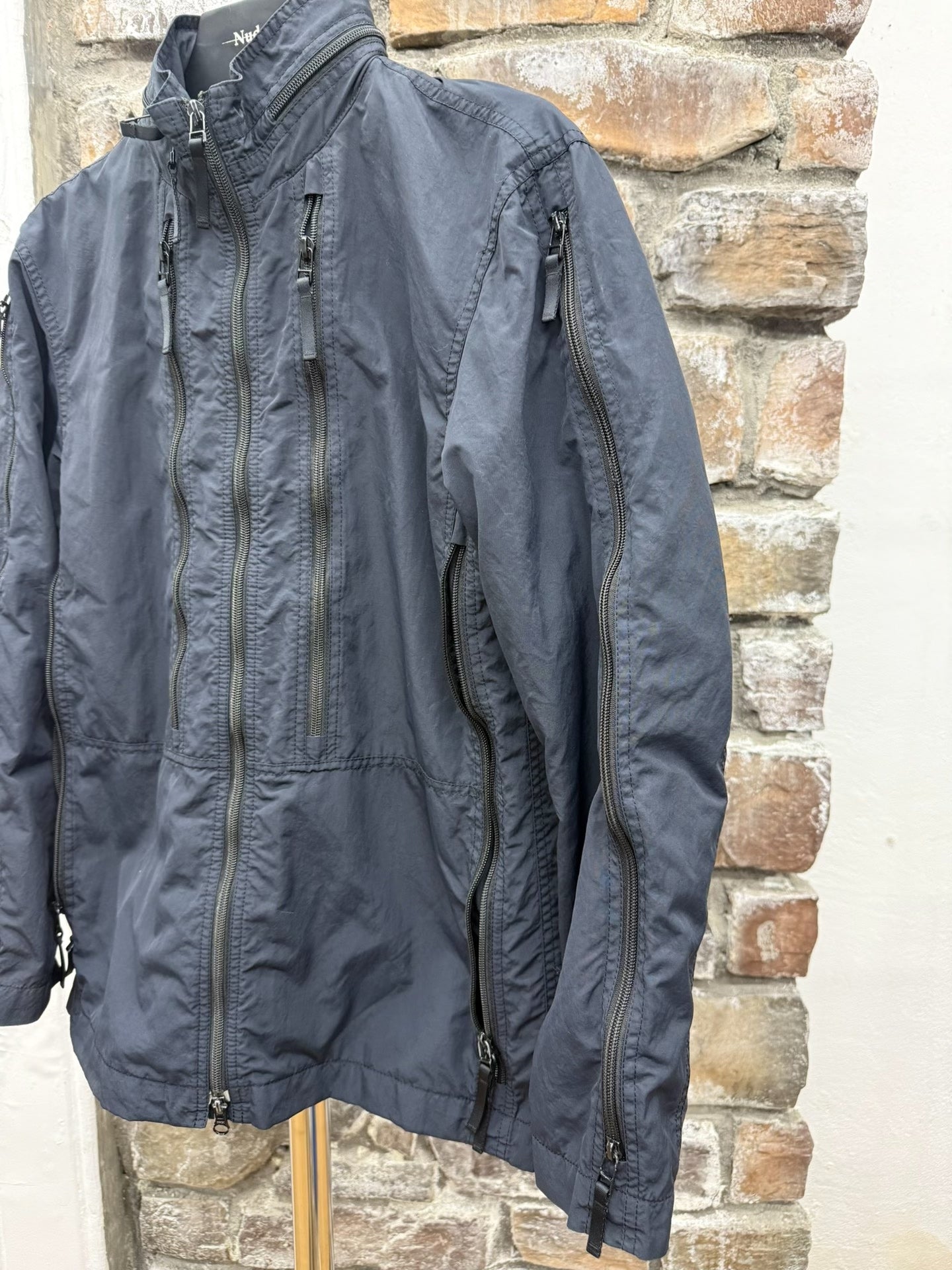 issey miyake zip-up jacket with damaged zipper