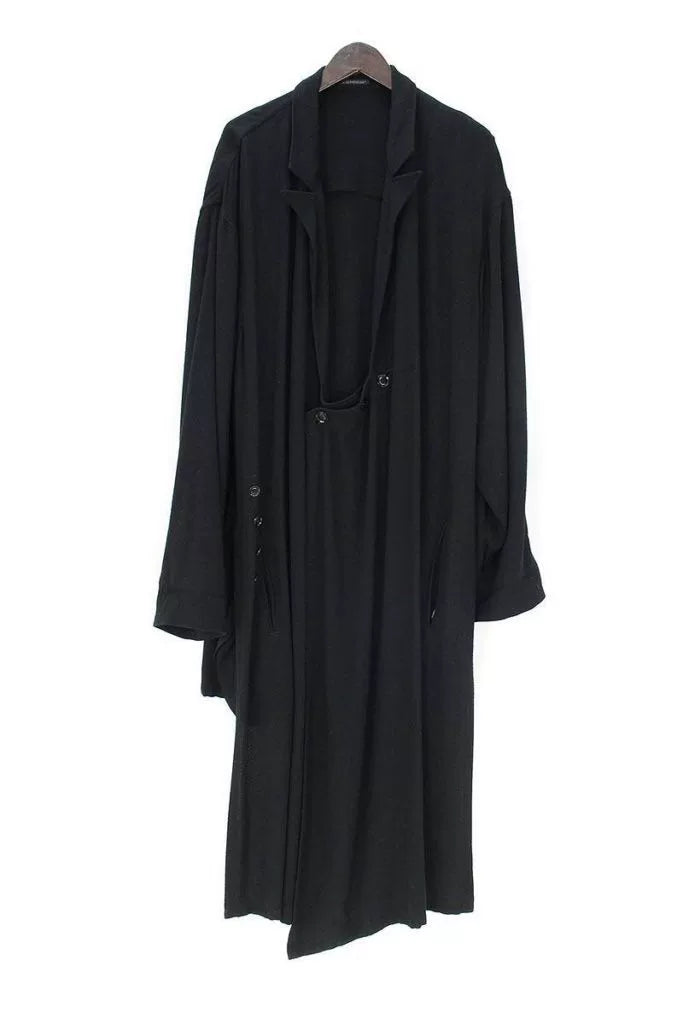 Yohji Yamamoto Black Kimono Style Outerwear