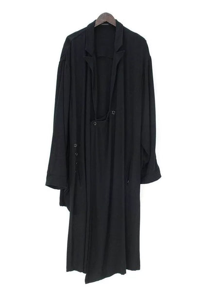 Yohji Yamamoto Black Kimono Style Outerwear