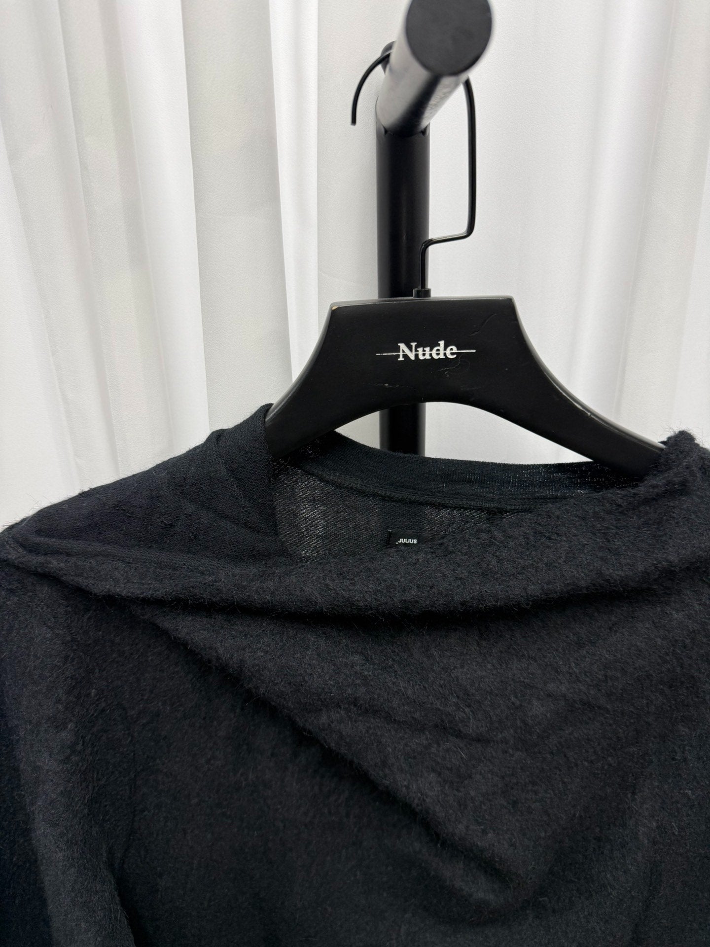 Julius 7 Plush Scarf Collar Longsleeve