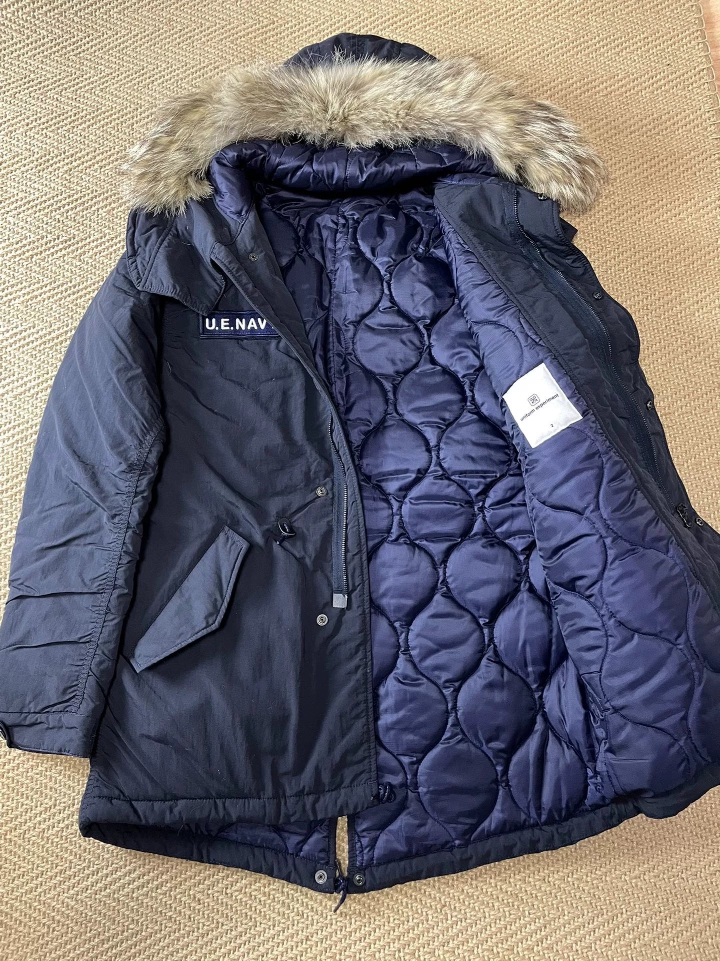 Padded Mods Coat with Fur Collar