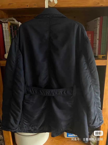 porter classic blue dye double-breasted coat