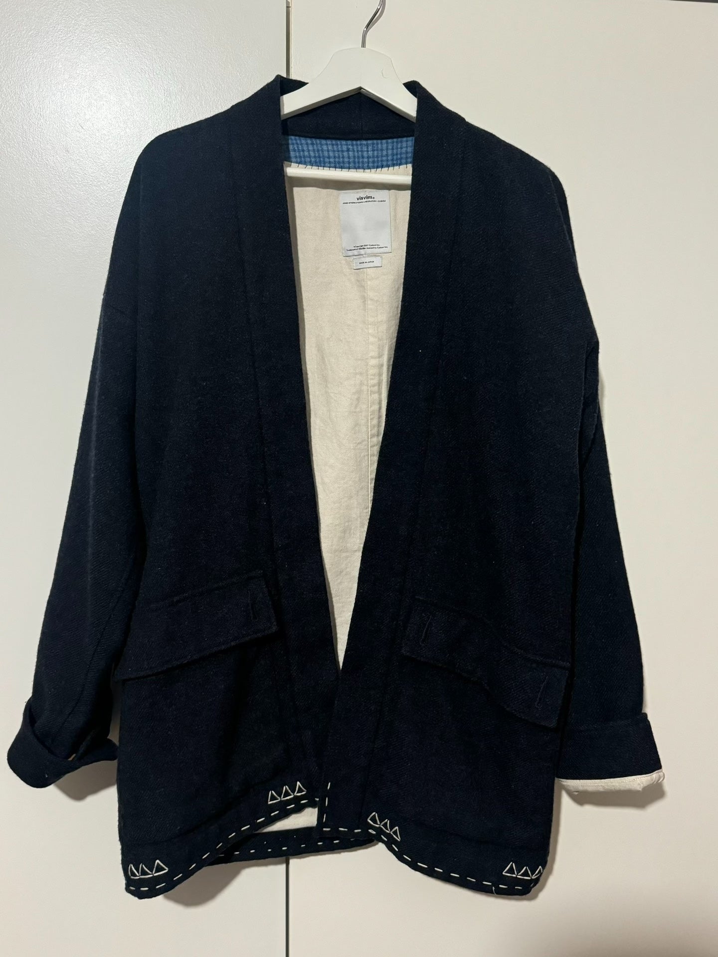 VISVIM Dark Blue Robe Cardigan