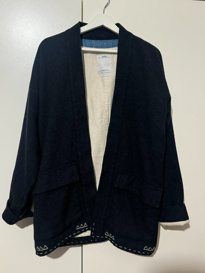 VISVIM Dark Blue Robe Cardigan