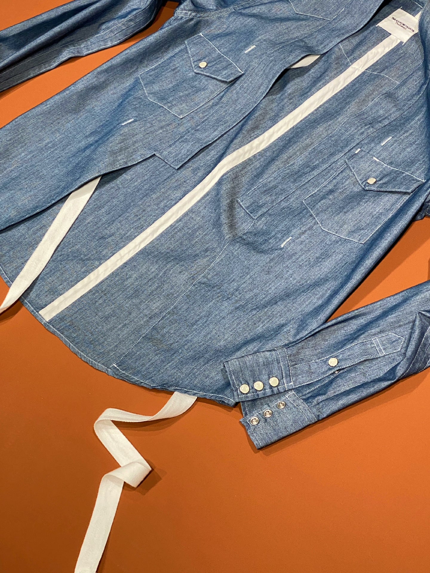 TAKAHIROMIYA.SHITA Light Denim Ribbon Shirt