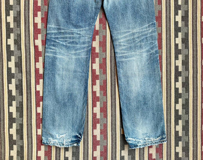 distressed blue denim jeans by Prps
