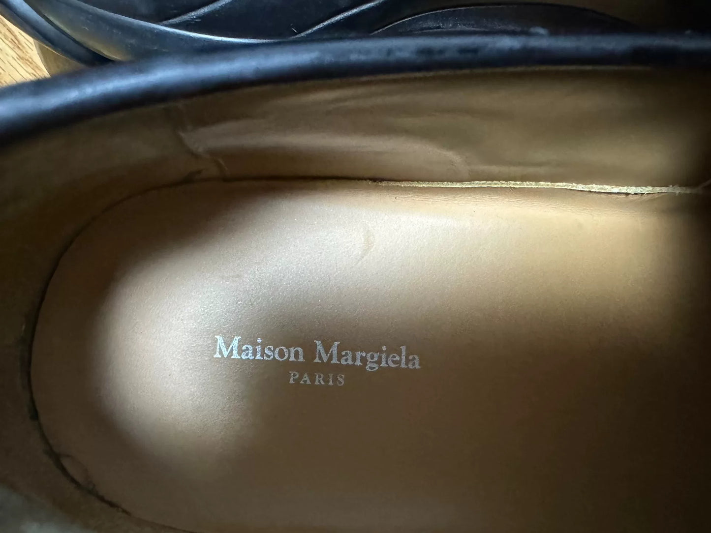 maison margiela black loafer shoes size 41