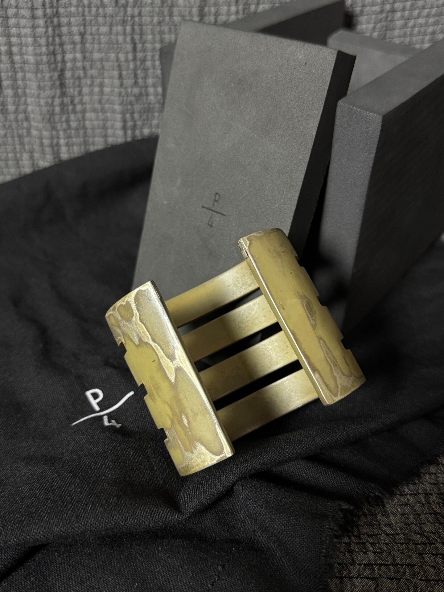 acid silver hollow bracelet by parts of four