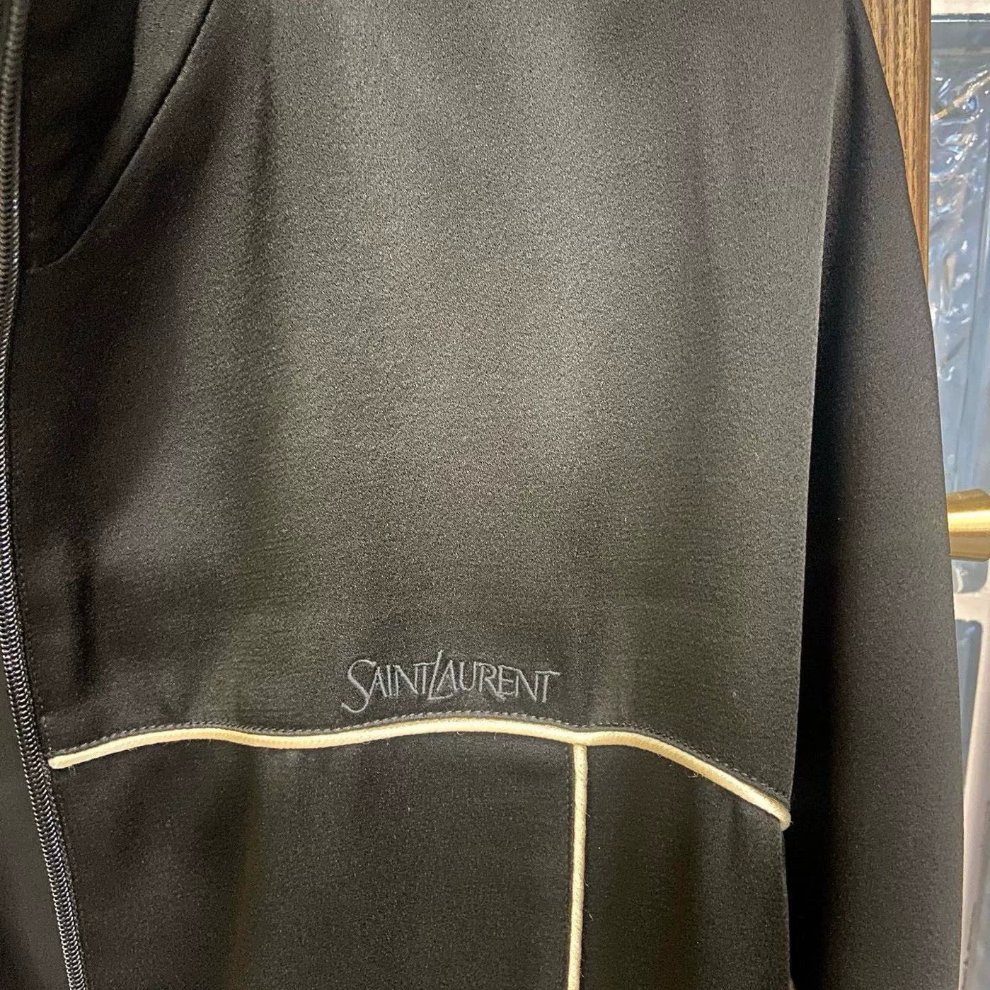 Saint Laurent FW23 Black White Trim Jacket