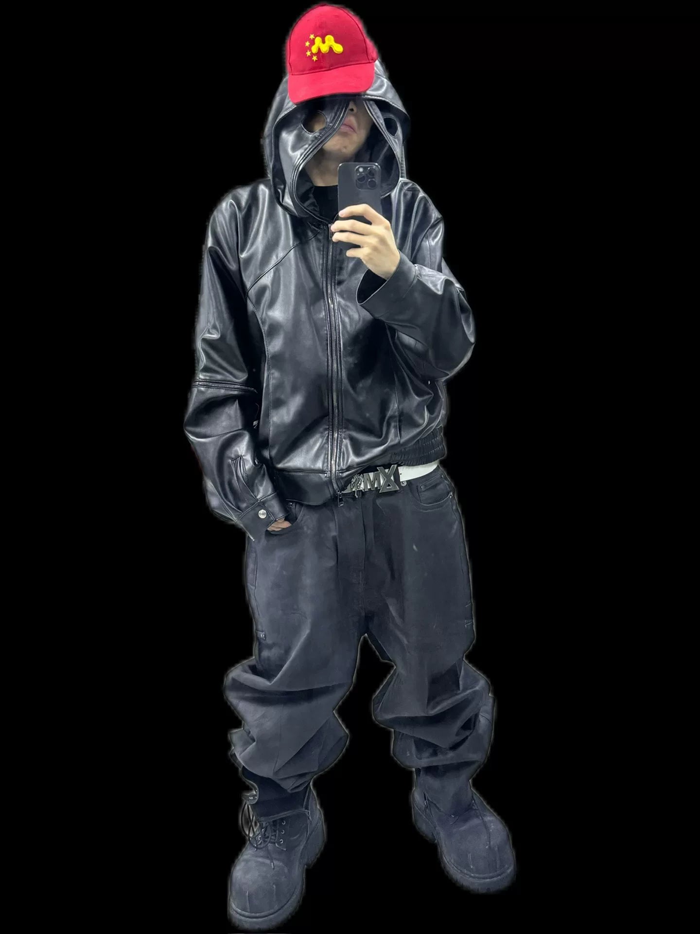 Mowalola Leather Mask Jacket