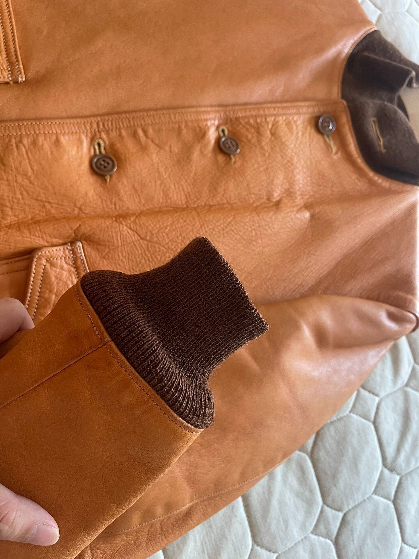 freewheelers a-1 waxed flight jacket