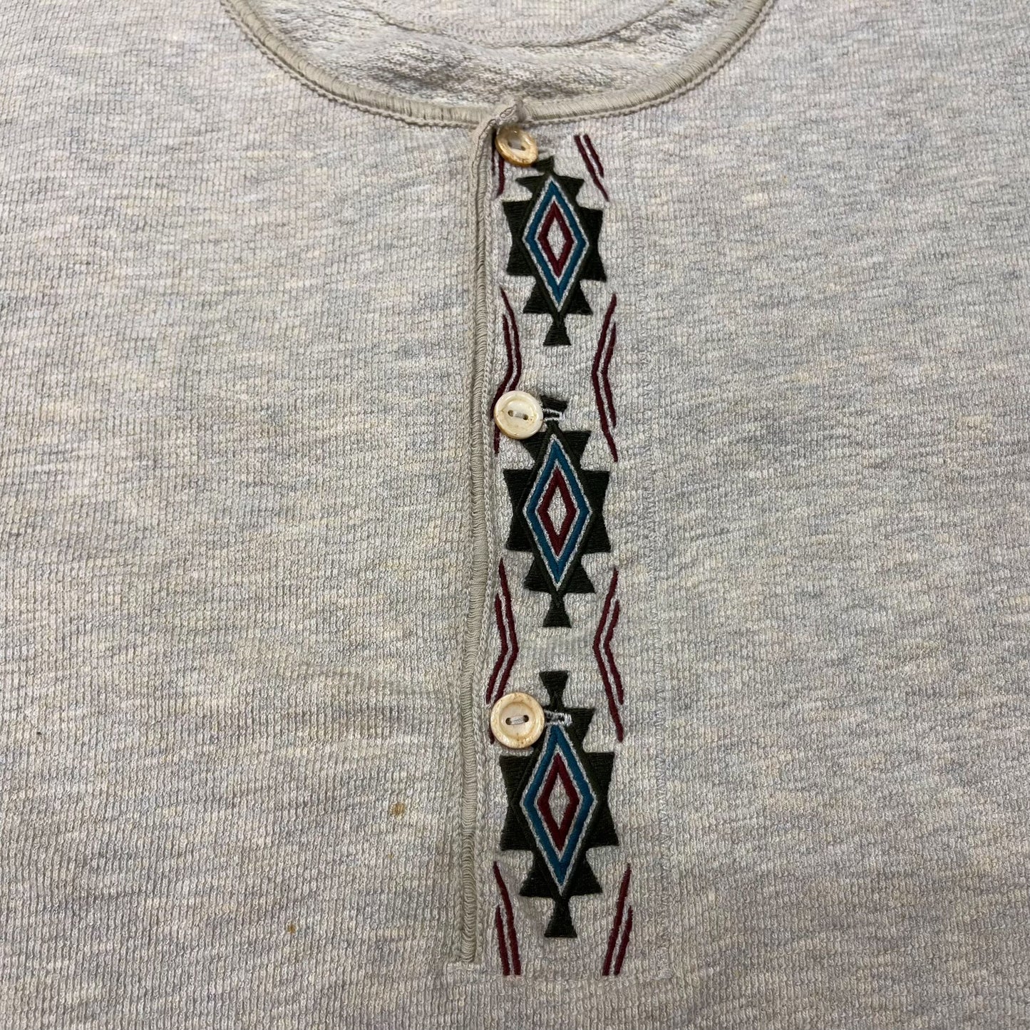 RRL Vintage Indian Embroidery Henley Shirt