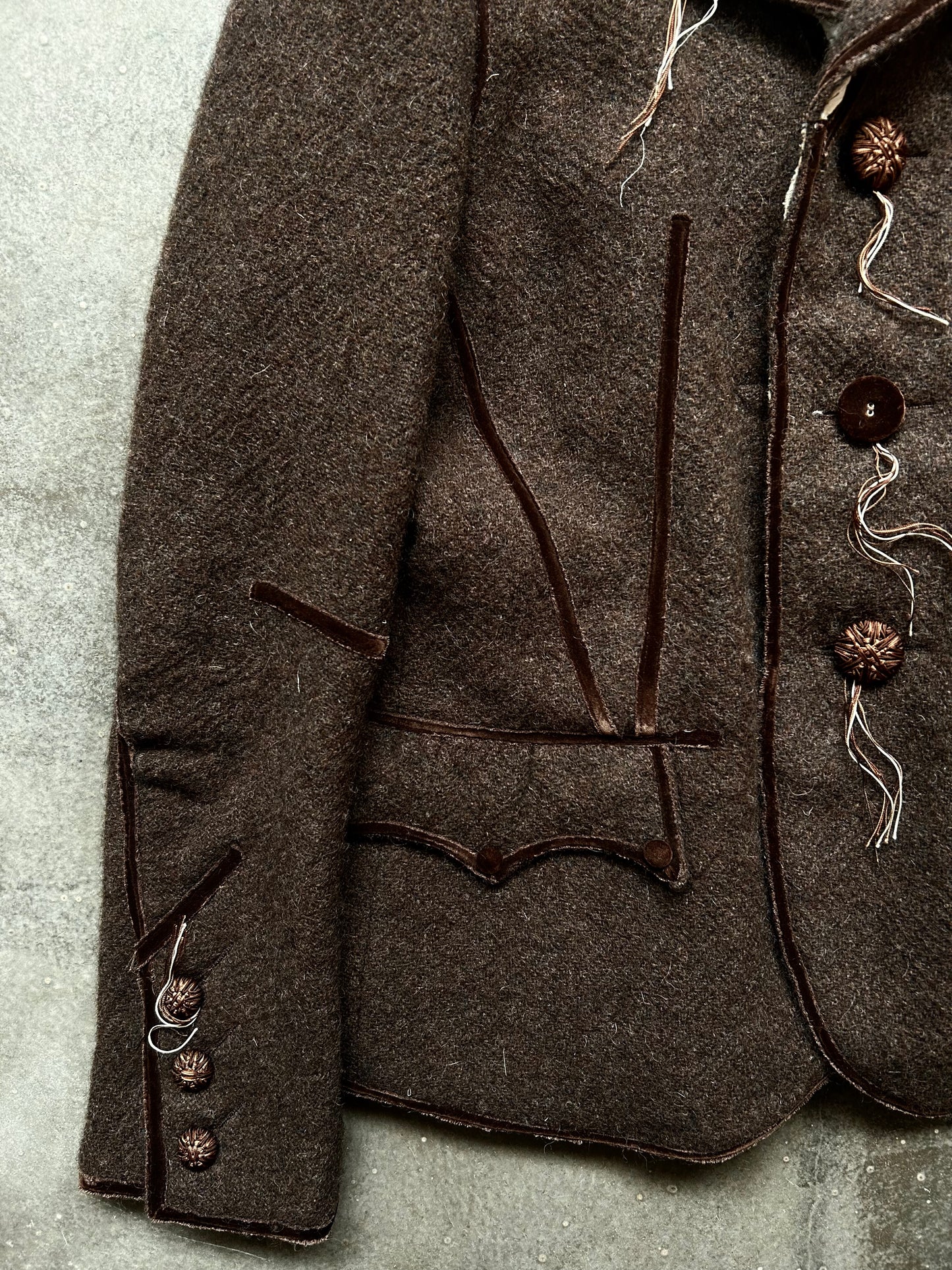 number(n)ine wool jacket in dark brown