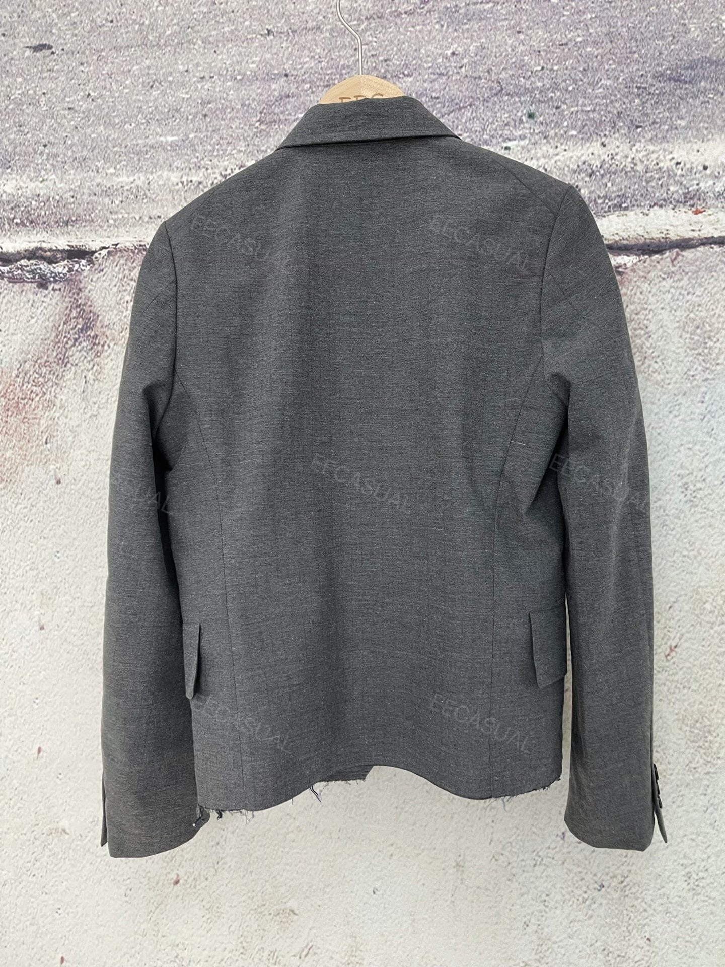 CDG Gray Asymmetrical Blazer