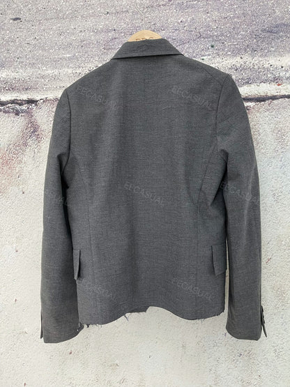CDG Gray Asymmetrical Blazer