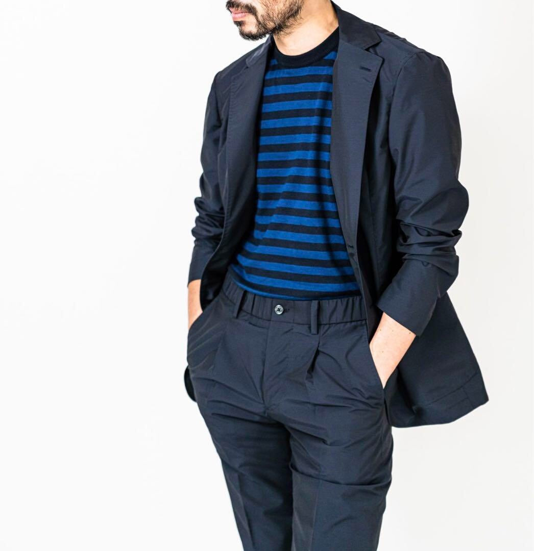 navy blue wool nylon jacket set