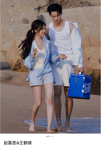 gucci light blue embroidered bee long sleeve shirt