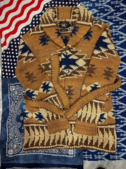 RRL Navajo-Inspired Shawl Collar Cardigan