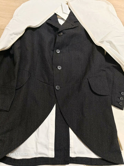 visvim 17ss Ascot Morning Coat Pinstripe