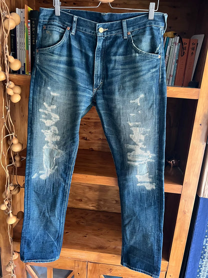 RRL Double RL Distressed Denim Jeans