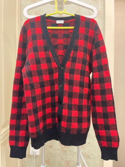 YSL Saint Laurent 14FW Plaid Cardigan Shirt