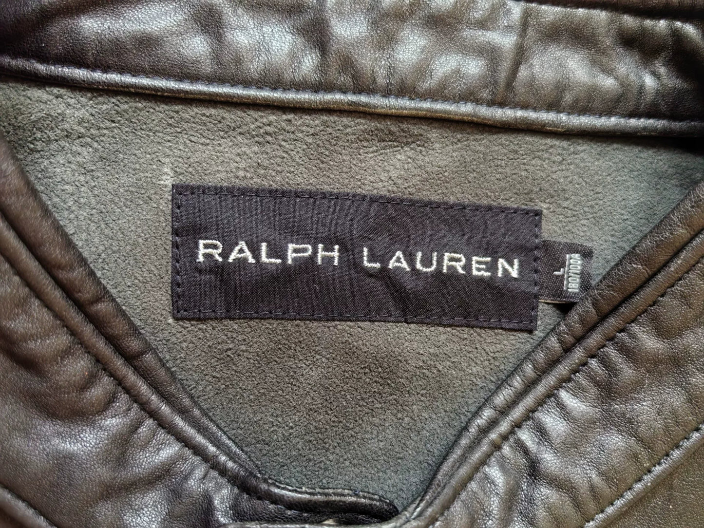 ralph lauren black label leather motorcycle jacket