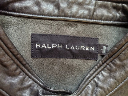 ralph lauren black label leather motorcycle jacket
