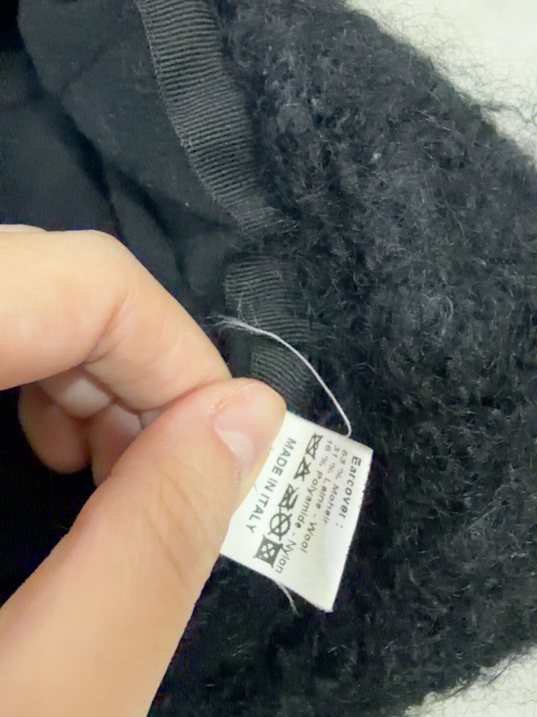 Chanel Black Wool Baseball Hat with Earflaps