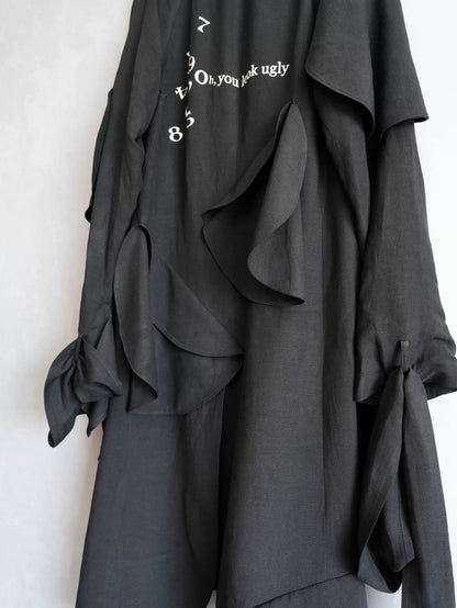 yohji yamamoto ugly mushroom pattern coat