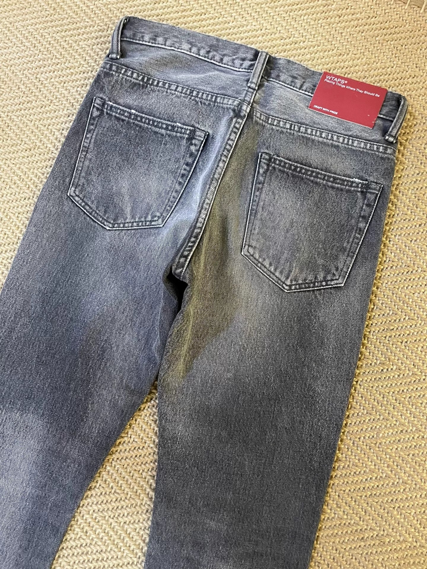 wtaps very skinny black trousers